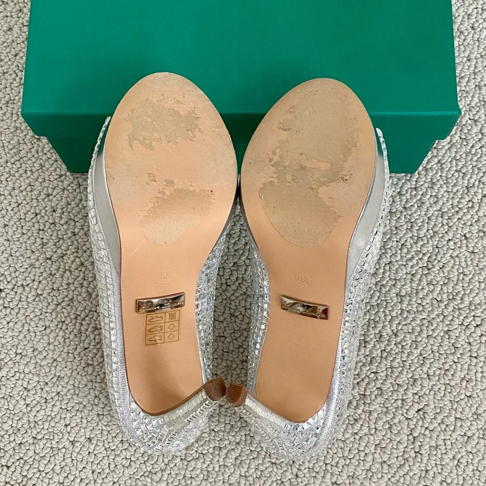 Lauren Lorraine Crystal Platform Heels